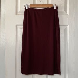 VTG BCBG Max Azria Collection Burgundy Merlot Pencil Skirt